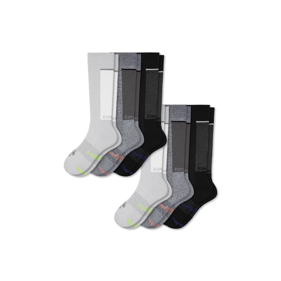 Women's Performance Compression Knee High Sock 6-Pack (20-30mmHg) - Sport Flow