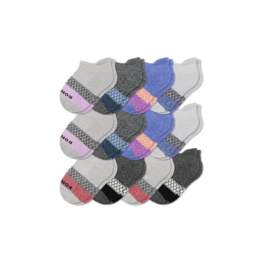 Junior Tri-Block Ankle Sock 12-Pack - Everyday Home Rotation