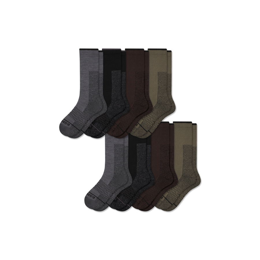 Women's Ultra Strong Merino Blend Calf Sock 8-Pack - Trail Recovery Step