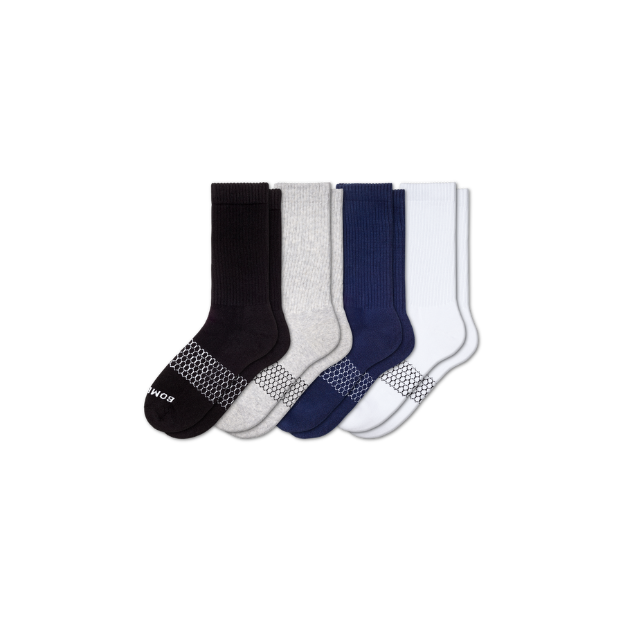 Men's Solids Calf Sock 4-Pack - Everyday Hike Fit
