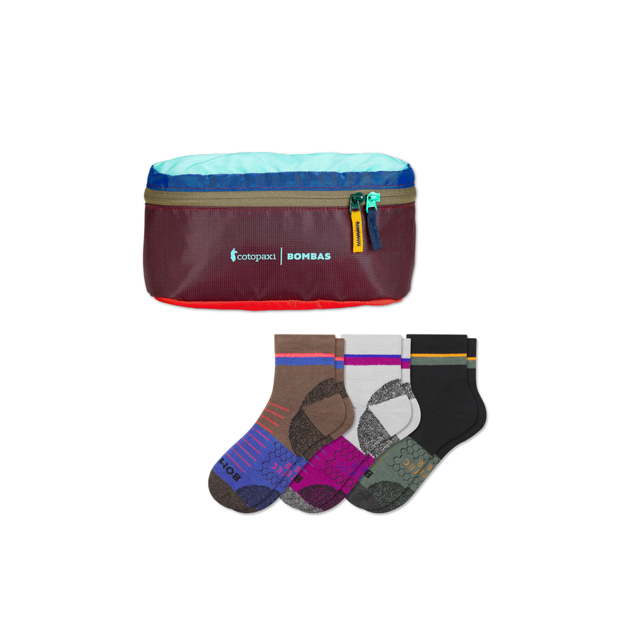 Men's Hiking Quarter Sock 3-Pack & Cotopaxi Fanny Pack - Fresh Gift Storage