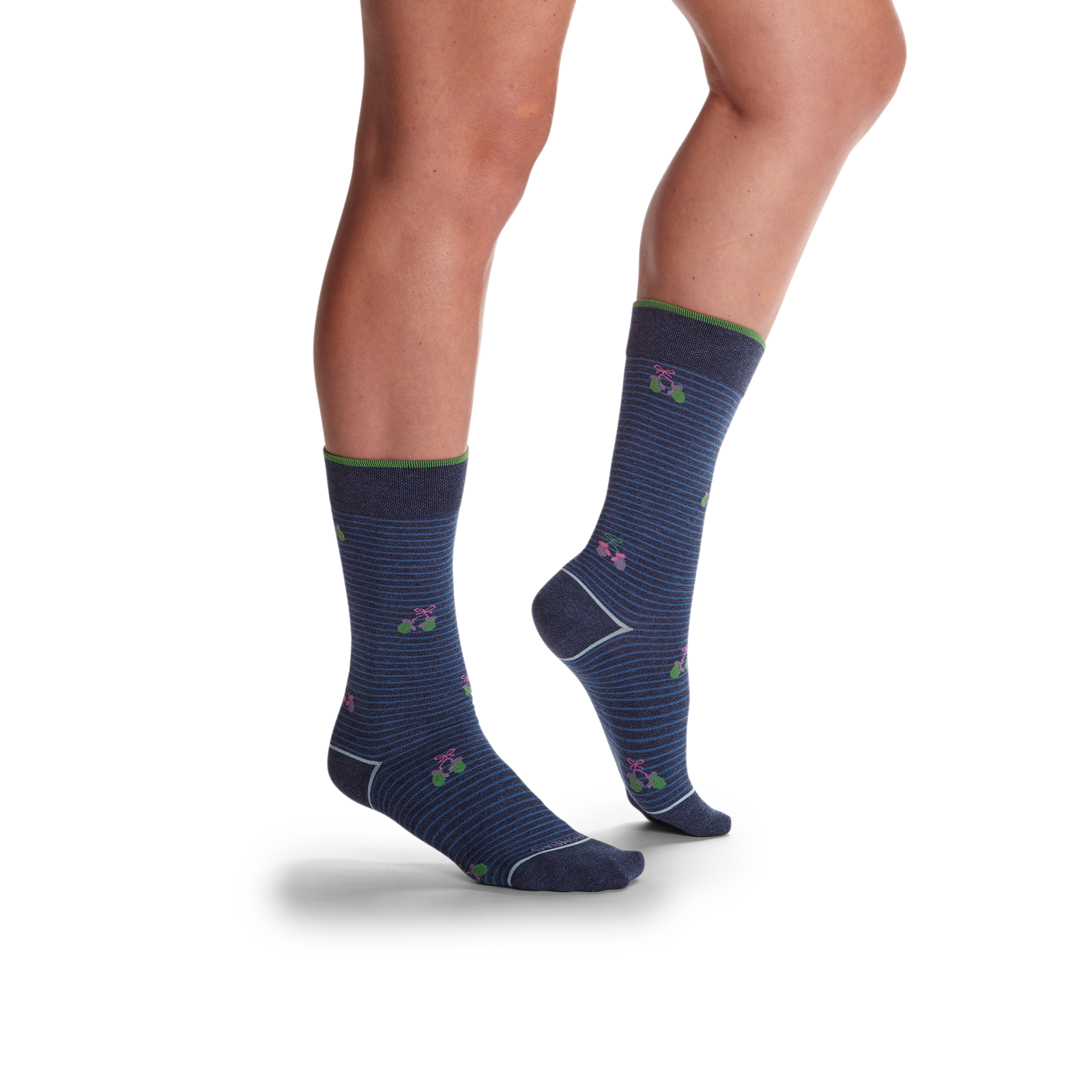 Women's Lightweight Chalet Calf Socks - navy-heather - 4