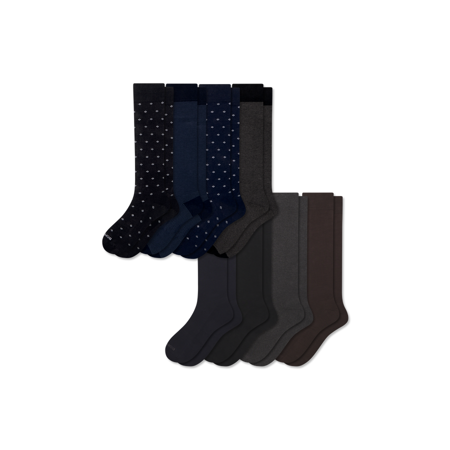 Men's Dress Over the Calf Sock 8-Pack - Fresh Court Pair