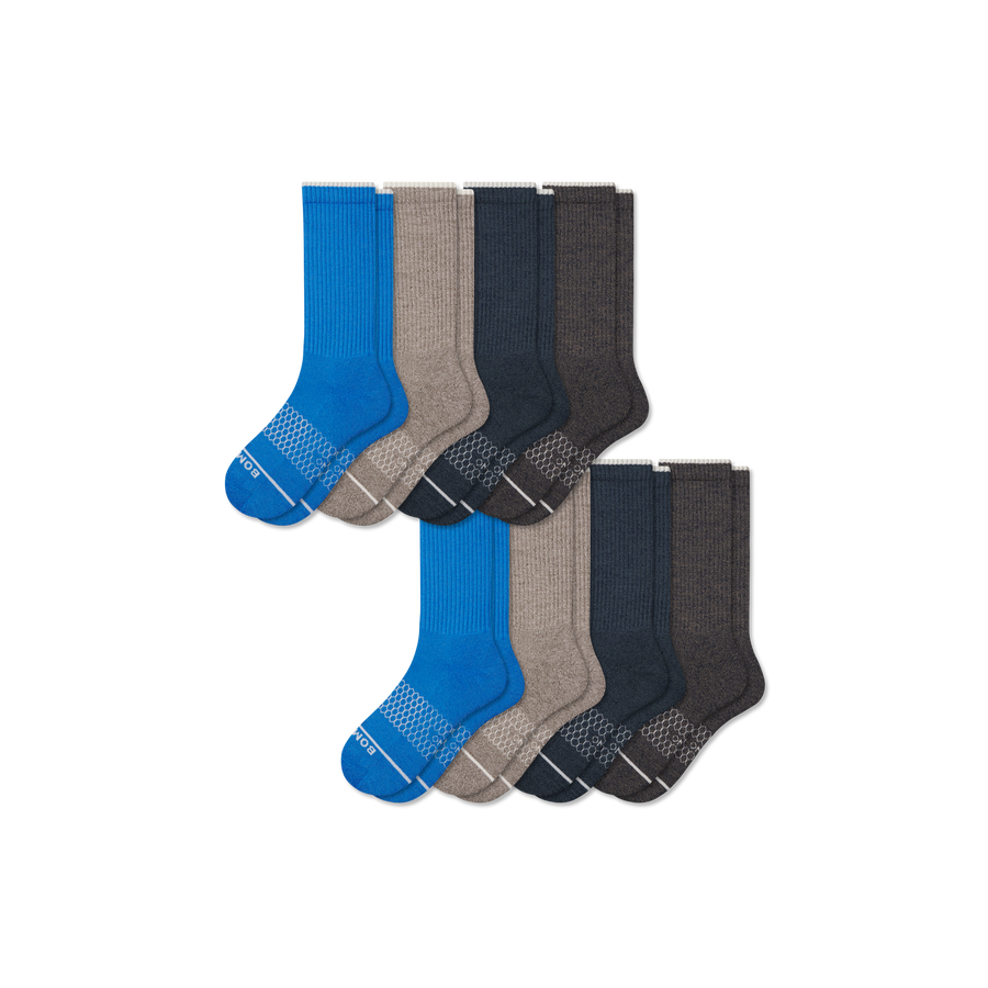 Men's Merino Wool Blend Calf Sock 8-Pack - Daily Office Rotation