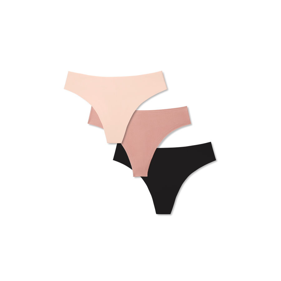 Women's No Show Thong 3-Pack - Fresh Layer Base
