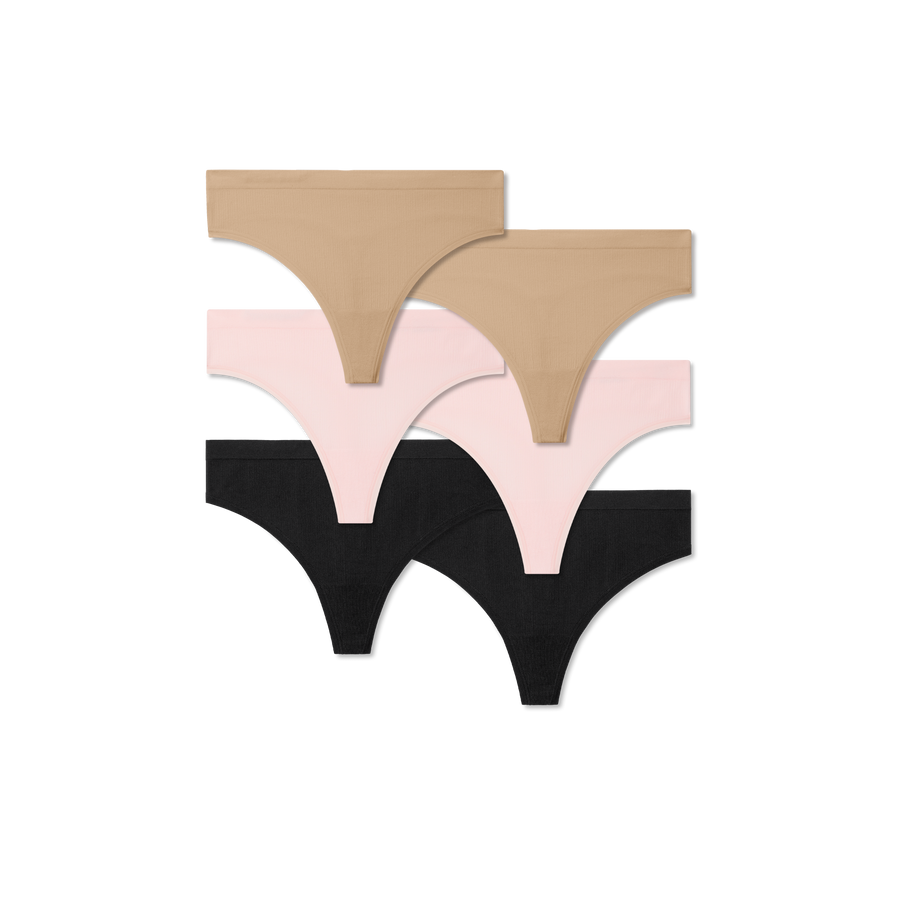Women's Seamless Thong 6-Pack - Clean Comfort Support