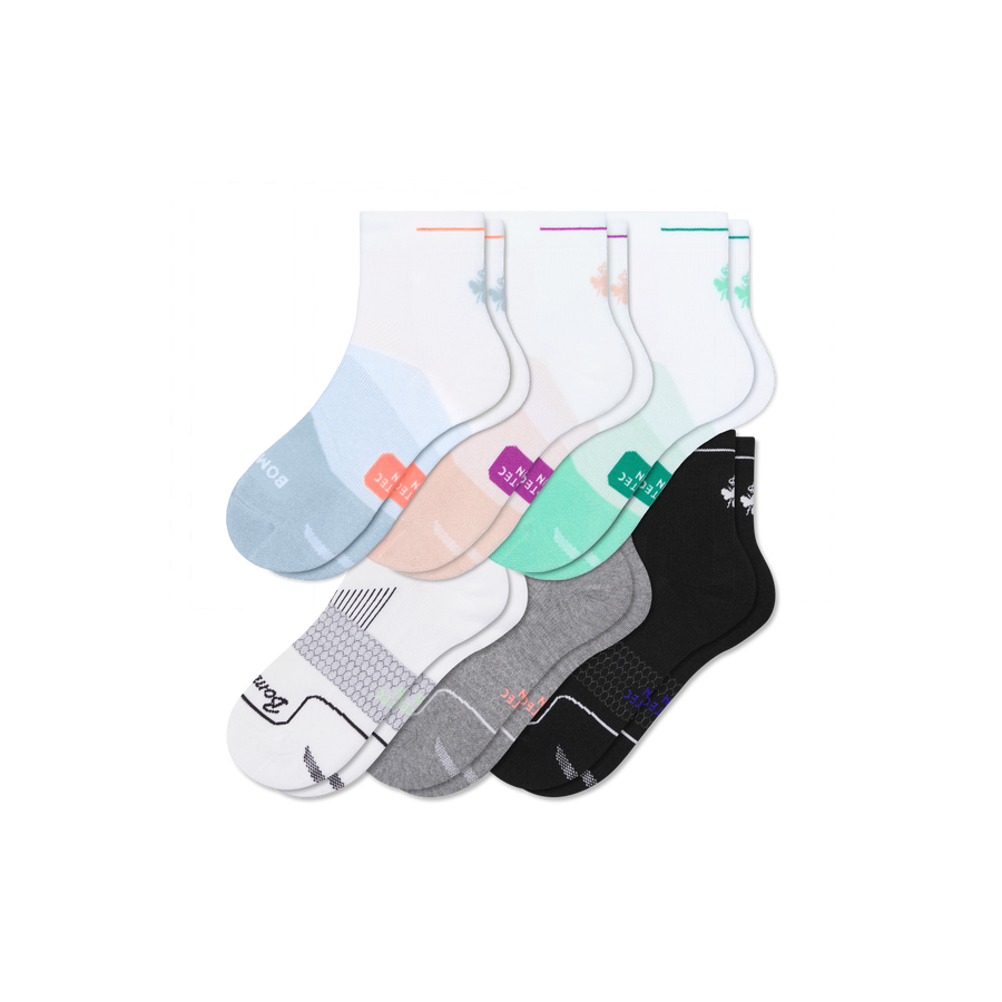 Women's Run Quarter Sock 6-Pack - Comfort Everyday Cushion