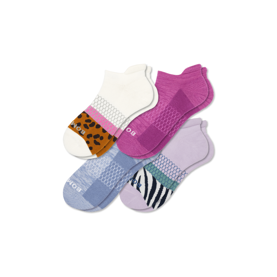 Women's Wild Wear Ankle Sock 4-Pack - Classic Court Step