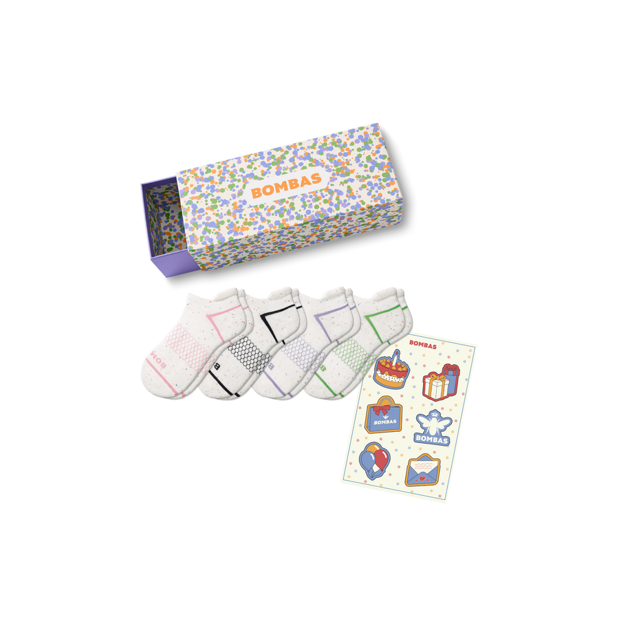 Women's Confetti Ankle Sock 4-Pack Gift Box - Party Ready