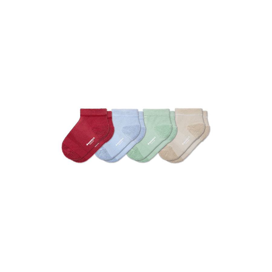 Toddler Lightweight Terry Ankle Sock 4-Pack - Run Ankle Fit