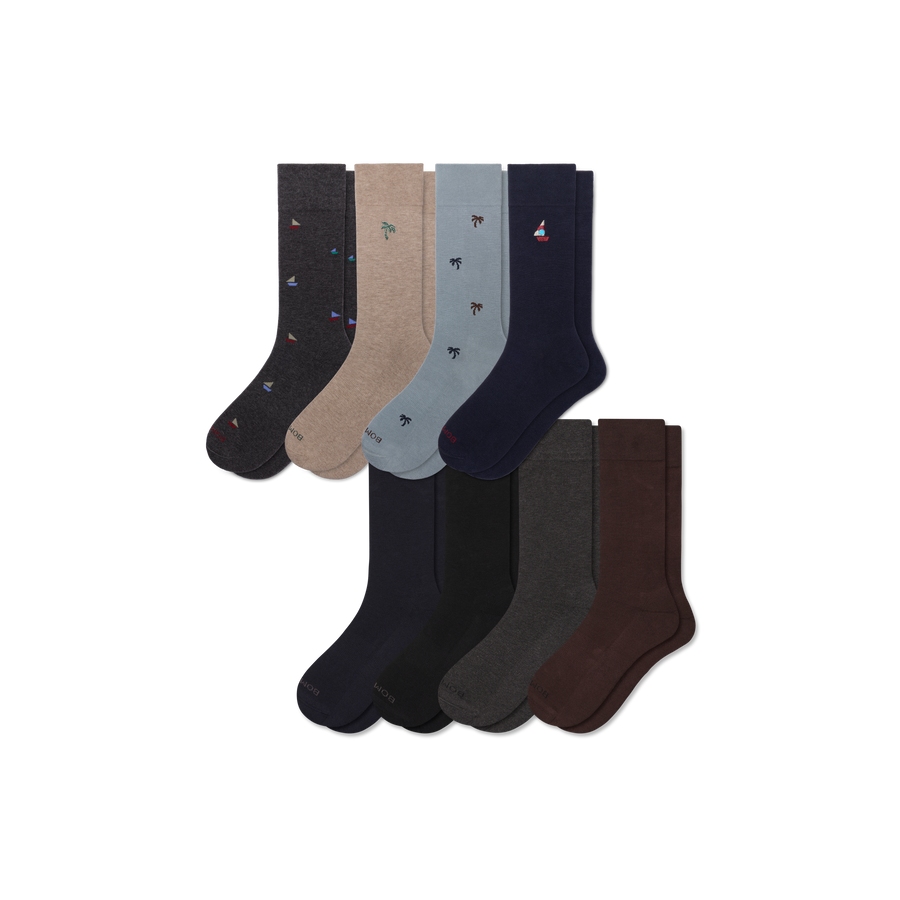 Men's Dress Calf Sock 8-Pack - Cozy Crew Cushion