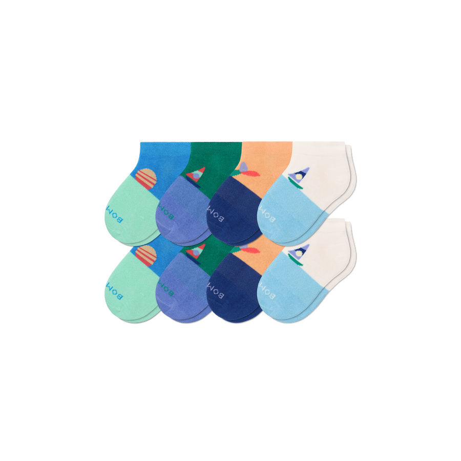 Toddler Lightweight Ankle Sock 8-Pack - Steady No Show Comfort