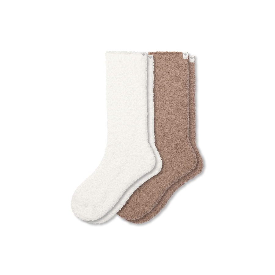 Women's Fuzzy Sock 2-Pack - Run Low Cut Support