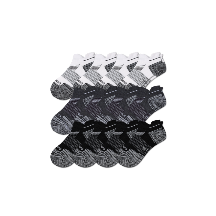 Men's Running Ankle Sock 12-Pack - white-charcoal-black - 3