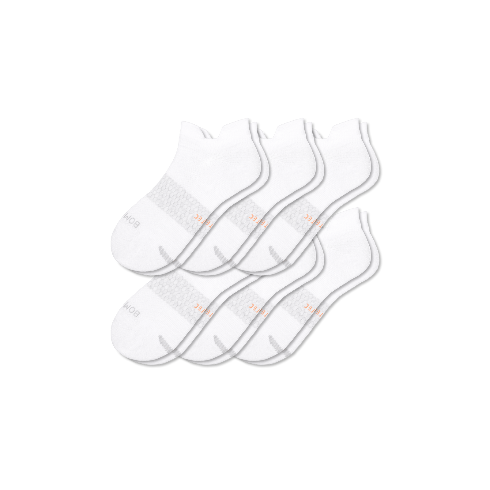 Lightweight Athletic Ankle Sock 6-Pack - White