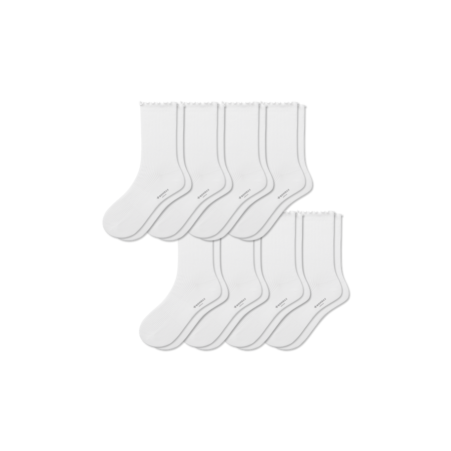 Women's Ruffle Rib Half Calf Sock 8-Pack - Fresh Trail Fit